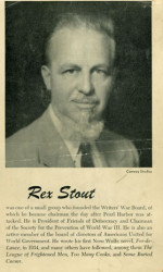 REX STOUT REX STOUT